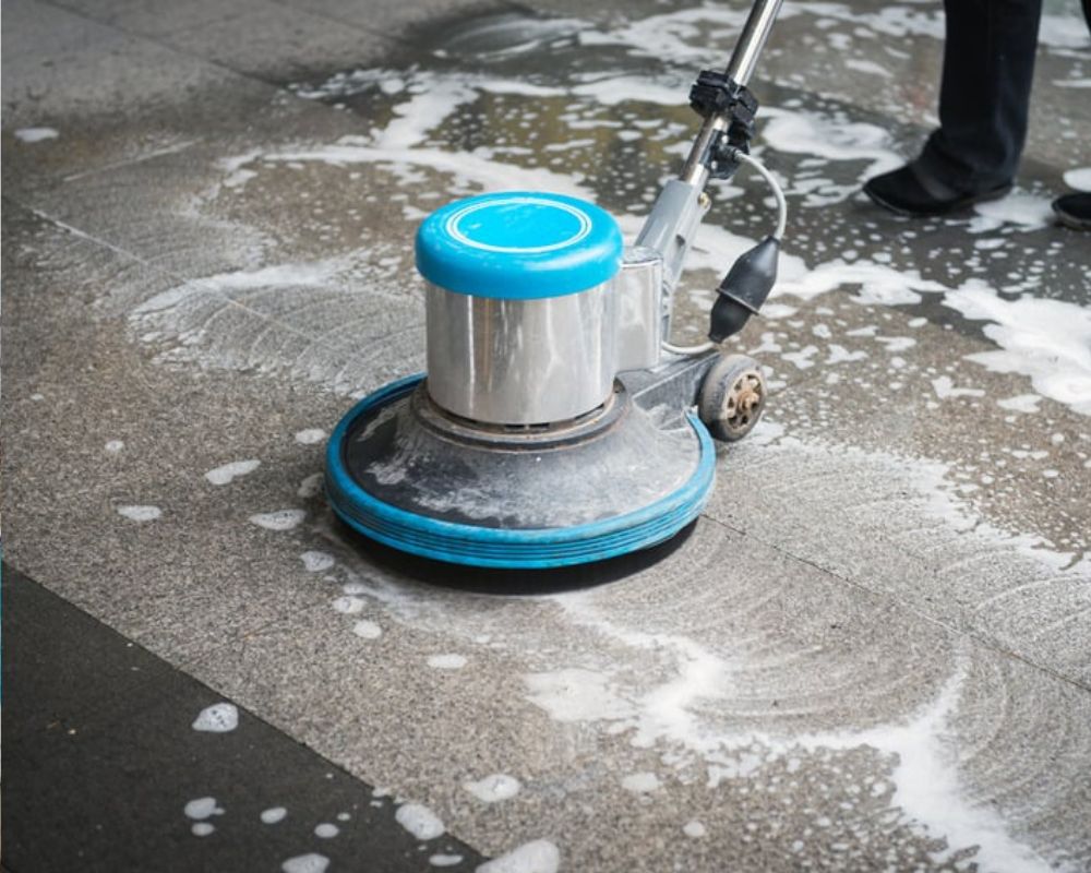 Floor cleaning and polishing